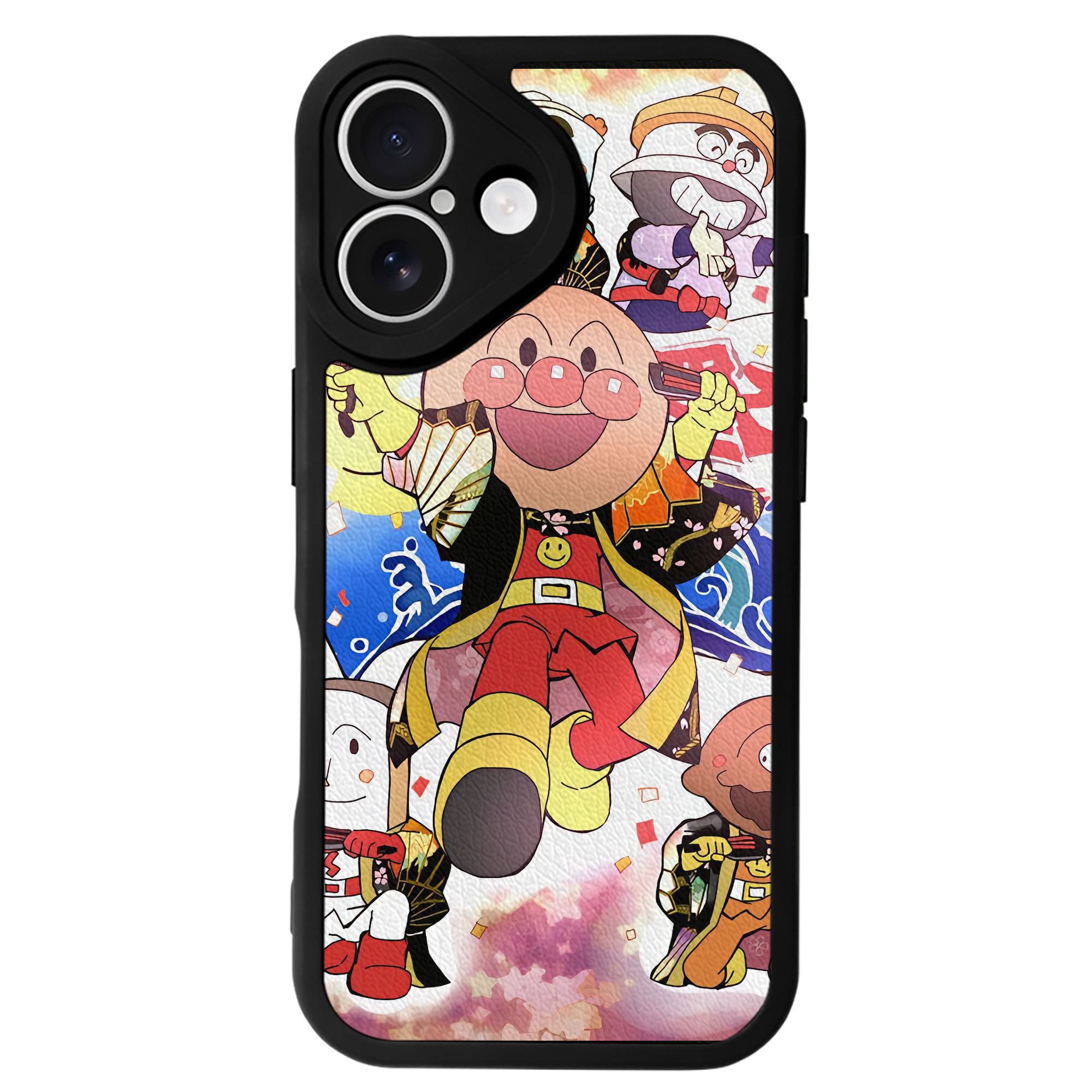 （画像用） アンパンマン Anpanman 【iPhone 16シリーズ対応】シリコンスマホケース（レザー調） 材質：シリコン